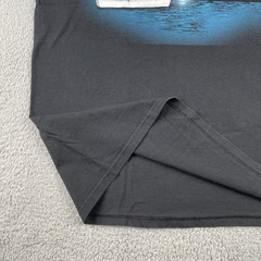 Vtg Gildan Black XL Tangier Island Virginia Lightning Boat Graphic East Coast