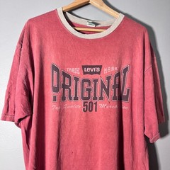 Levi’s Vintage 1994 501 Original Graphic T-Shirt Mens Large Made In USA Red
