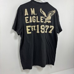 American Eagle TShirt Mens L Gray Athletic Fit Classic USA Preppy Y2K Grunge