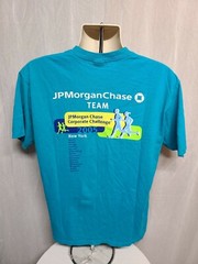 2005 JPMorgan Chase Corporate Challenge Team Adult Cyan XL TShirt