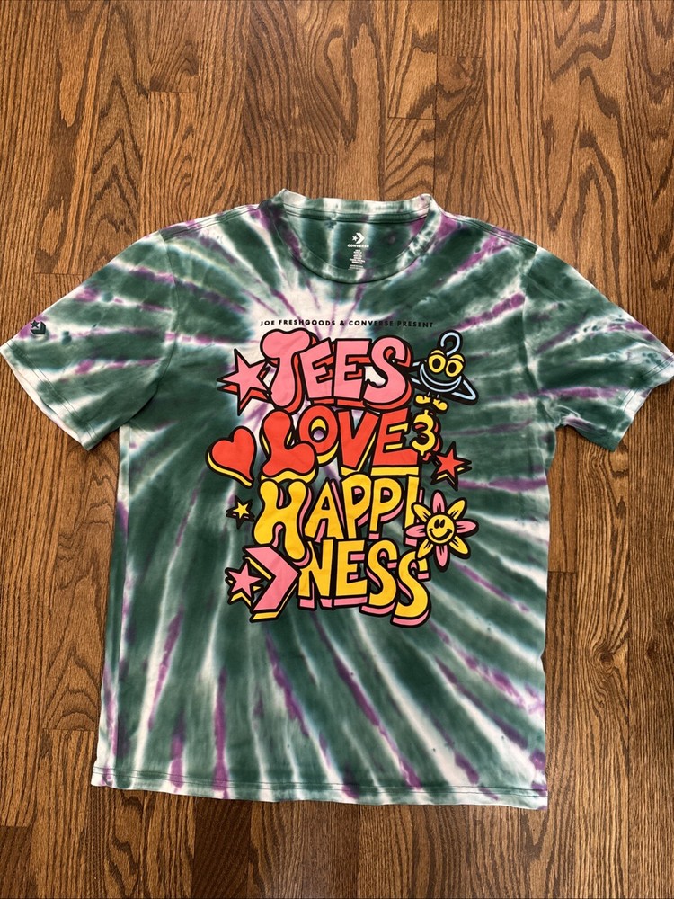 Converse Joe Freshgoods T-Shirt Men’s Small Evergreen Multicolor Tie Dye Rare