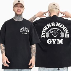Powerhouse Gym T-Shirt Fitness Bodybuilding Graphic Tee Unisex S-5XL