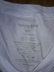Tommy John Undershirt Cotton Basics V Neck T-Shirt White.Choose Size