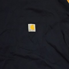 Carhartt Men’s XL T-Shirt Navy Long Sleeve Crew Neck Loose Fit Logo K126
