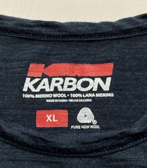 KARBON Shirt Mens XL Blue 100% Merino Wool Long Sleeve Base layer Crewneck