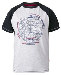 D555 Men’s Quality Fashion Machine Washable T-shirt with Round Neck for Big Men