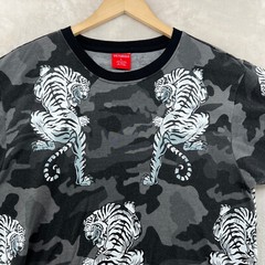 Victorious Men’s Size L Tiger Print Cotton Short Sleeve Crew-Neck T-Shirt