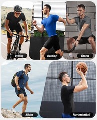 Men’s Compression Shirts 4 Pack, Short Sleeve Athletic Compression Tops Cool …
