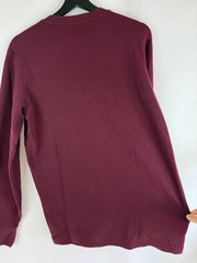 NEW American Eagle Men’s Plum 1/4 Button Standard Fit Waffle Henley Top Small S