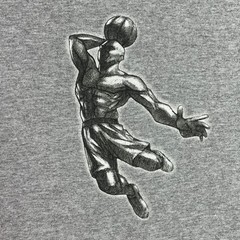 AND1 Basketball Men XL Gray Graphic Tee Athletic Sports Streetwear