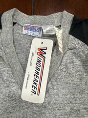 NWT Vintage 1970s Windbreaker Men’s L Heathered V-Neck Short Sleeve T-Shirt