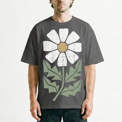 Retro Daisy Flower T-Shirt Boho Botanical Nature Floral Garden Style Tee