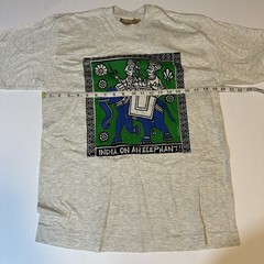 Vtg 90s Tantra India On A Shirt T Shirt Single Stitch Travel Elephant Sz M NWT