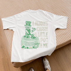 I Always Carry a Little Pot With Me Shirt | Leprechaun Weed Pot St Patrick’s Day