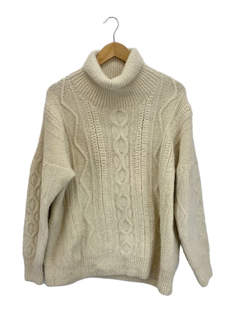 Other Brands 90s Knit Sweater (Thick) M Alpaca White Solid Color