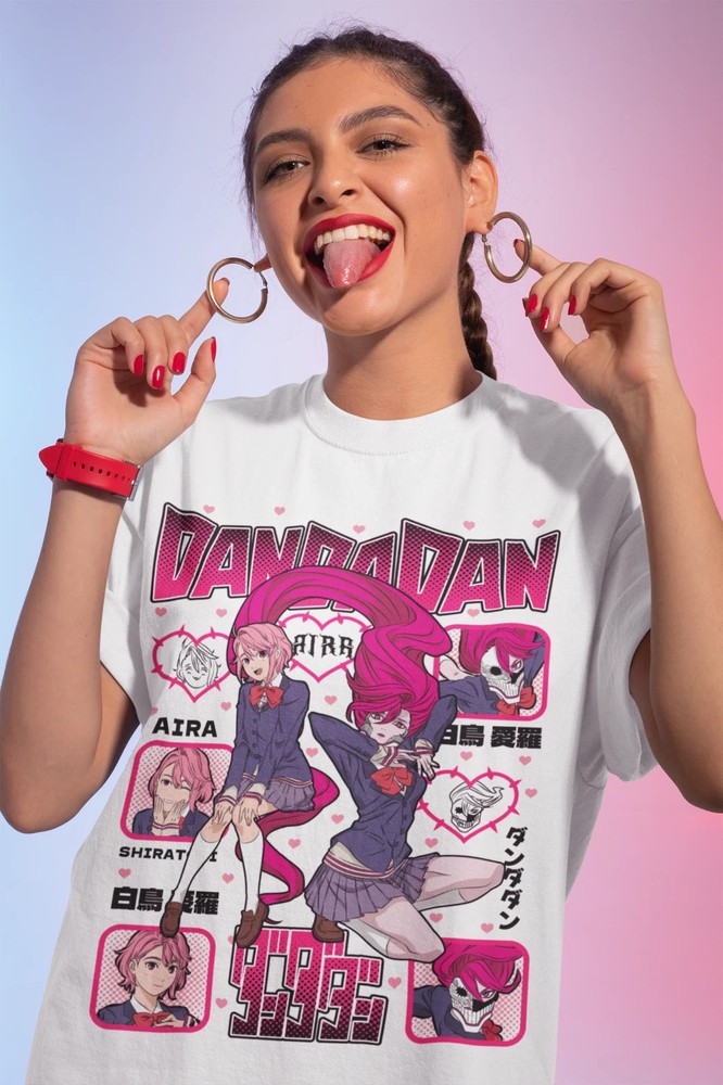 Aira Dandadan T-shirt Okarun Momo Ayase Okarun Exclusive Anime T-shirt – White
