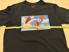 Nike Air Jordan Graphic T Shirt Black Sneakers Clouds Jumpman Logo Size L