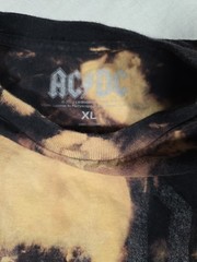 AC/DC Highway To Hell Heavy Metal Rock Men’s T-Shirt Size XL Black Bleach Wash