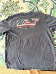 Vineyard Vines Flag Whale Graphic Short Sleeve T-Shirt-Americana