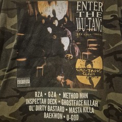Rare Wu-Tang Mitchell & Ness 36 Chambers Camo T Shirt Men’s Sz XL