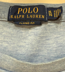 Polo Ralph Lauren Shirt Mens XL Blue Classic Fit Tri Color Pony Embroidered Logo