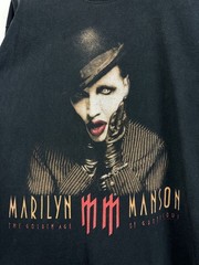 2003 Vintage Marilyn Manson The Golden Age of Grotesque Band T-Shirt Size L