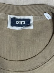 RARE KITH QUINN POCKET TEE SAND KHAKI/RED MEN’S LONG SLEEVE T-SHIRT SZ M MEDIUM
