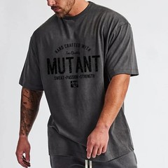 Men’s Sport Workout Gym Loose Fit 100% Cotton T-Shirt Oversized Streetwear Tee