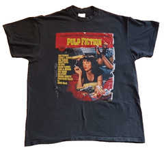 Pulp Fiction T-Shirt 1994 Vintage Oneita Mens Black Short Sleeve XL