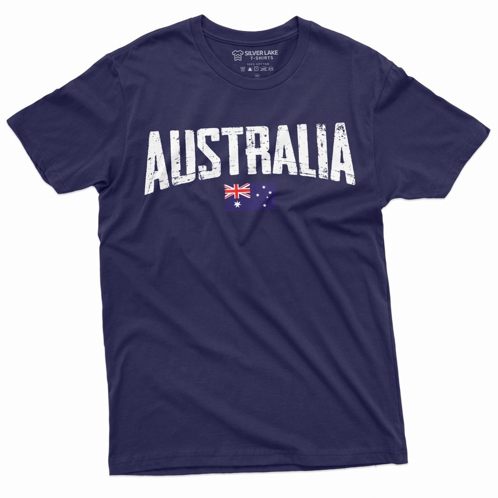 Australia Aussie T-shirt OZ Flag Patriotic nationality Tshirt Mens Tee Shirt