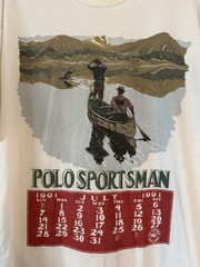 Vintage 1990s 1991 Ralph Lauren Polo Sportsman Calendar Tshirt Size Large Moose