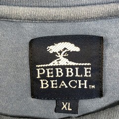 Pebble Beach Mock Neck Shirt Mens XL Blue Long Sleeve Cotton Golf Tee 1026