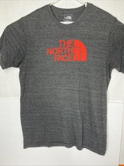 The North Face T-Shirt Standard Fit Gray Red Graphic Logo Size XL