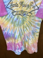 Vintage Santa Monica California Pier T Shirt Tie Dye Unisex Adult Size Small
