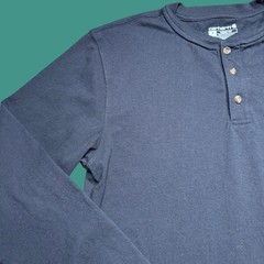 Carhartt Long Sleeve Henley T Shirt Small Black Pocket Outdoor Workwear Utility