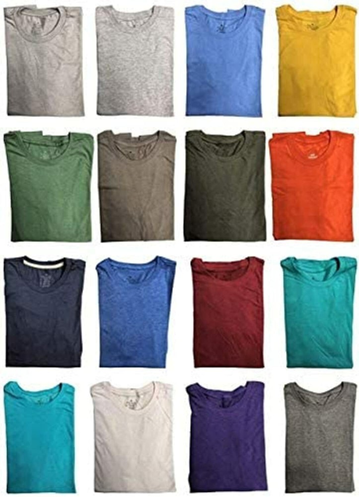 BILLIONHATS 36 Pack Mens Cotton Short Sleeve Lightweight T-Shirts,Bulk Crew Tees