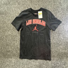 NIKE AIR JORDAN MJ LOS ANGELES MENS BLACK T-SHIRT HQ0384 SIZE S