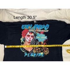 Harley Davidson black Orlando day of the deal skull face men’s 2XL