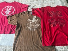 Nice Lot of 6 Assorted Guitar Themed Men’s T-Shirts. Size Large. See Photos.