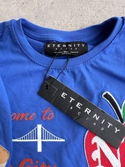 Eternity BC/AD New York NY Elements Blue T Shirt Men S Apple Patches Art Tee