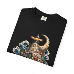 Cosmic Hermit Crab Lighthouse Graphic T-Shirt
