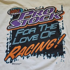 Hanes Beefy-T Y2K Dirt Motorsports Pro Stock Racing White Long Sleeve Tee 2XL