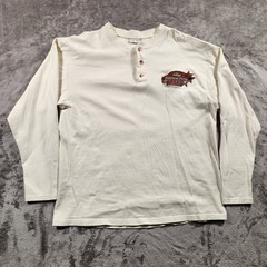Y2K Wrangler Shirt Mens Large Henley Anvil 2003 45th NFR Rodeo Las Vegas Vintage