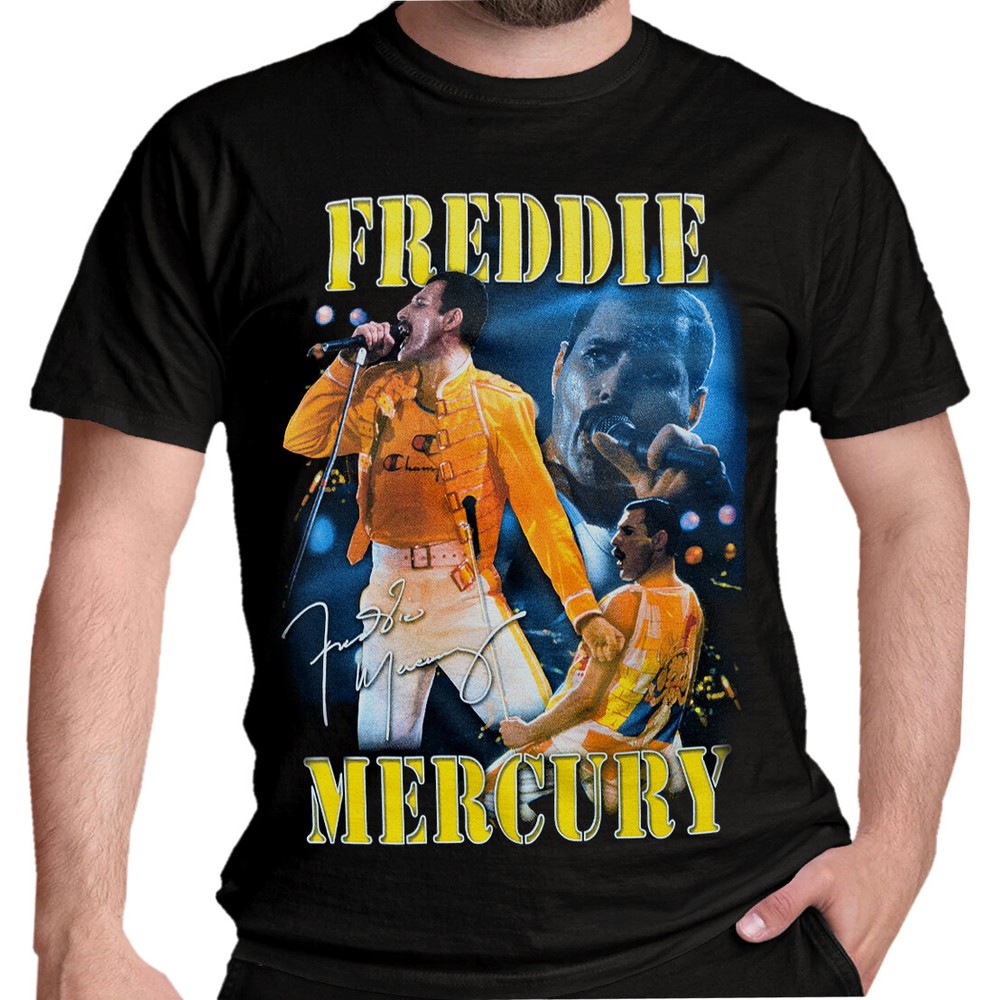 Freddie Mercury T Shirt Live Homage Official Queen Licensed Classic Rock Tee