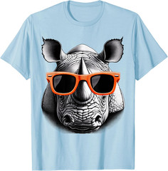 Cool Rhino Wearing Sunglasses Kids Adults T-Shirt