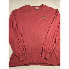 ComfortWash Rocky Mountain National Park Long Sleeve T-Shirt Red XL Cotton