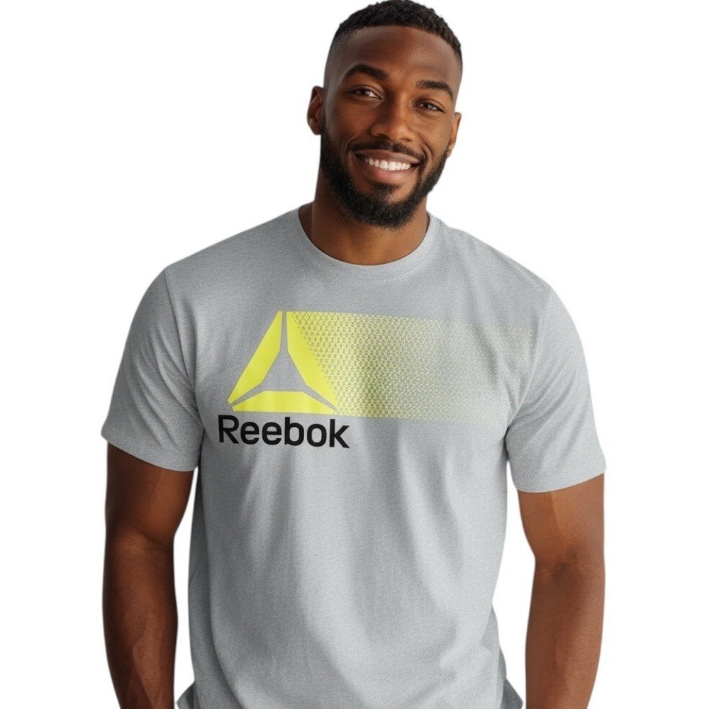 Reebok Men’s Short Sleeve Grey Graphic Classic Pullover T-Shirt Size 3XL NWT