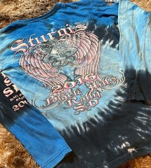 Sturgis Black Hills Rally 2016 Long Sleeve Tie Dye Graphic T-Shirt