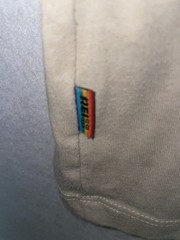 REI Co-Op Mens 3XL Beige T-Shirt Rainbow Striped Tee Outside with Pride Cotton
