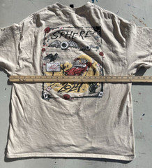 Men’s Dead & Co T-Shirt Beige 2024 Sphere XL Las Vegas Hippie Ralph Steadman Art